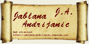 Jablana Andrijanić vizit kartica